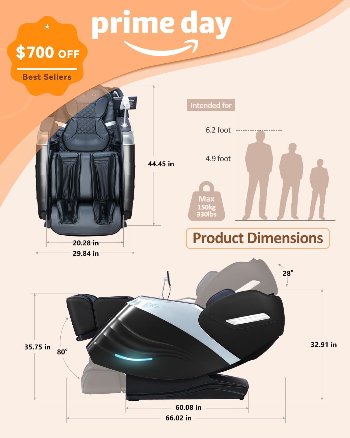 2025 Massage Chair Full Body, 15 Modes Zero Gravity Sl-Track Shiatsu Massage Chair Built-In Heat System, Airbag Massage with Body Scan, Deep Yoga Stretch, Calfrest Extension and AI Control(Black)