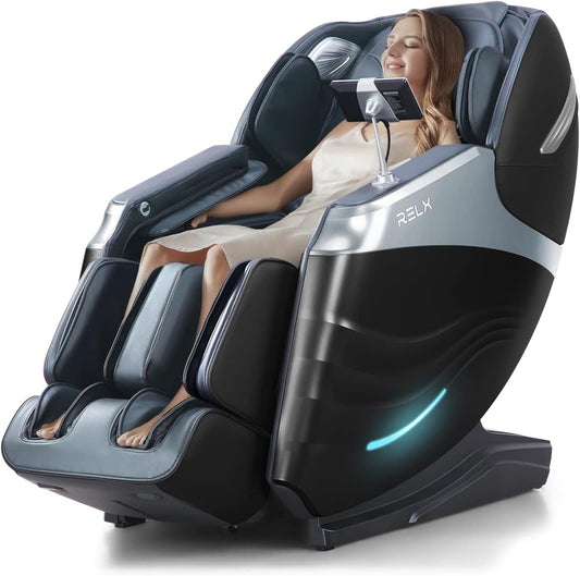 2025 Massage Chair Full Body, 15 Modes Zero Gravity Sl-Track Shiatsu Massage Chair Built-In Heat System, Airbag Massage with Body Scan, Deep Yoga Stretch, Calfrest Extension and AI Control(Black)